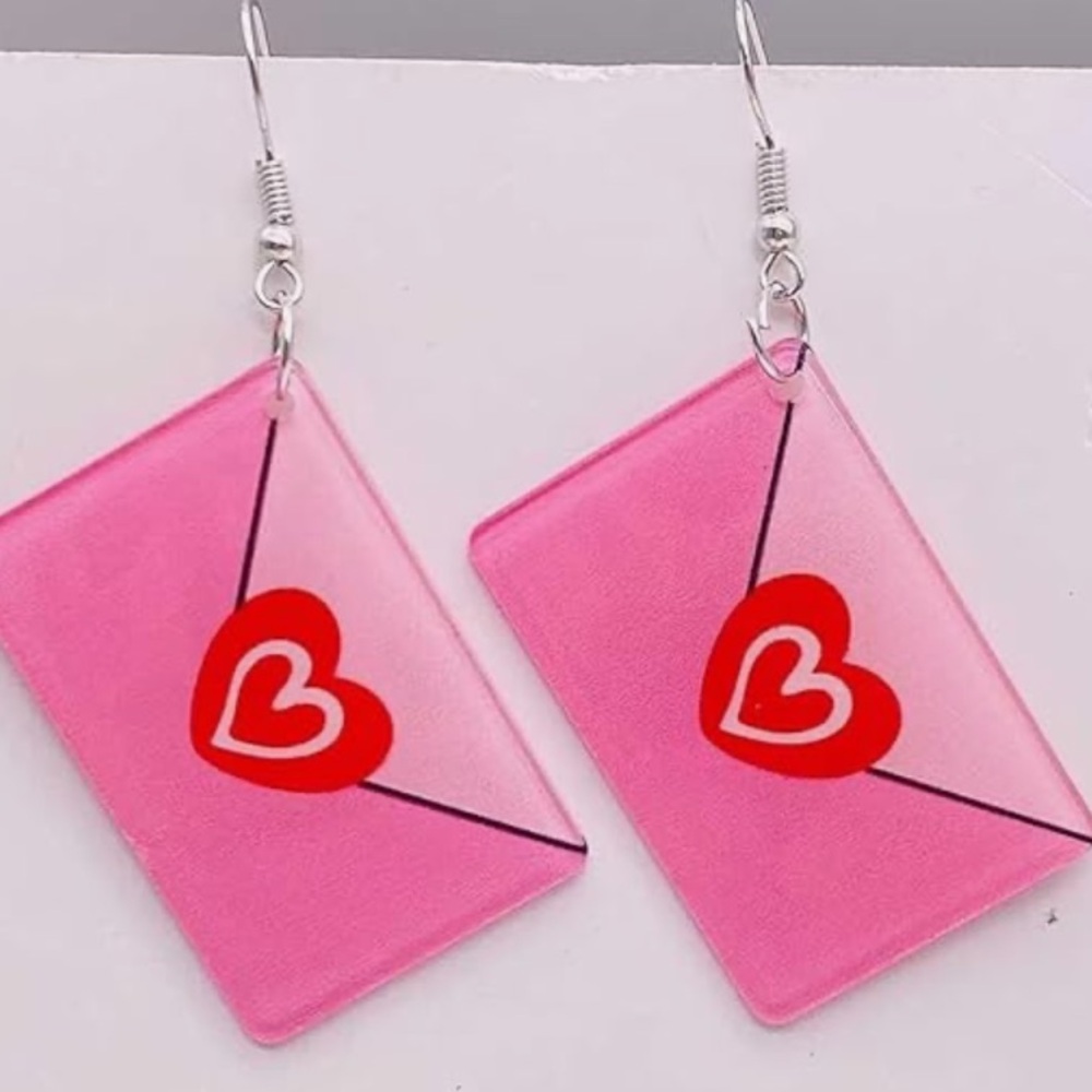 Love notes earrings valentines